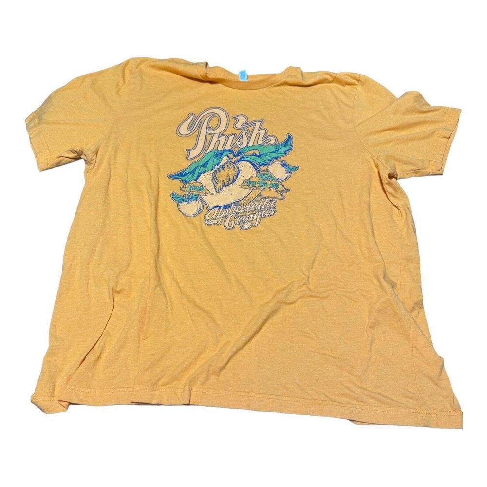 2023 Phish Band Adult Concert T-SHIRT Size 3XL Yellow Alpharetta Peach Design